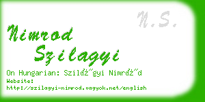 nimrod szilagyi business card